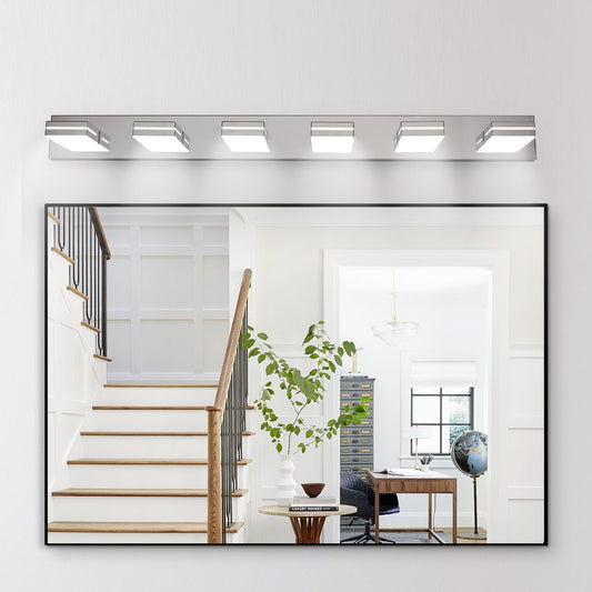 6-Light Modern Chrome LED Vanity Wall Light - view 2