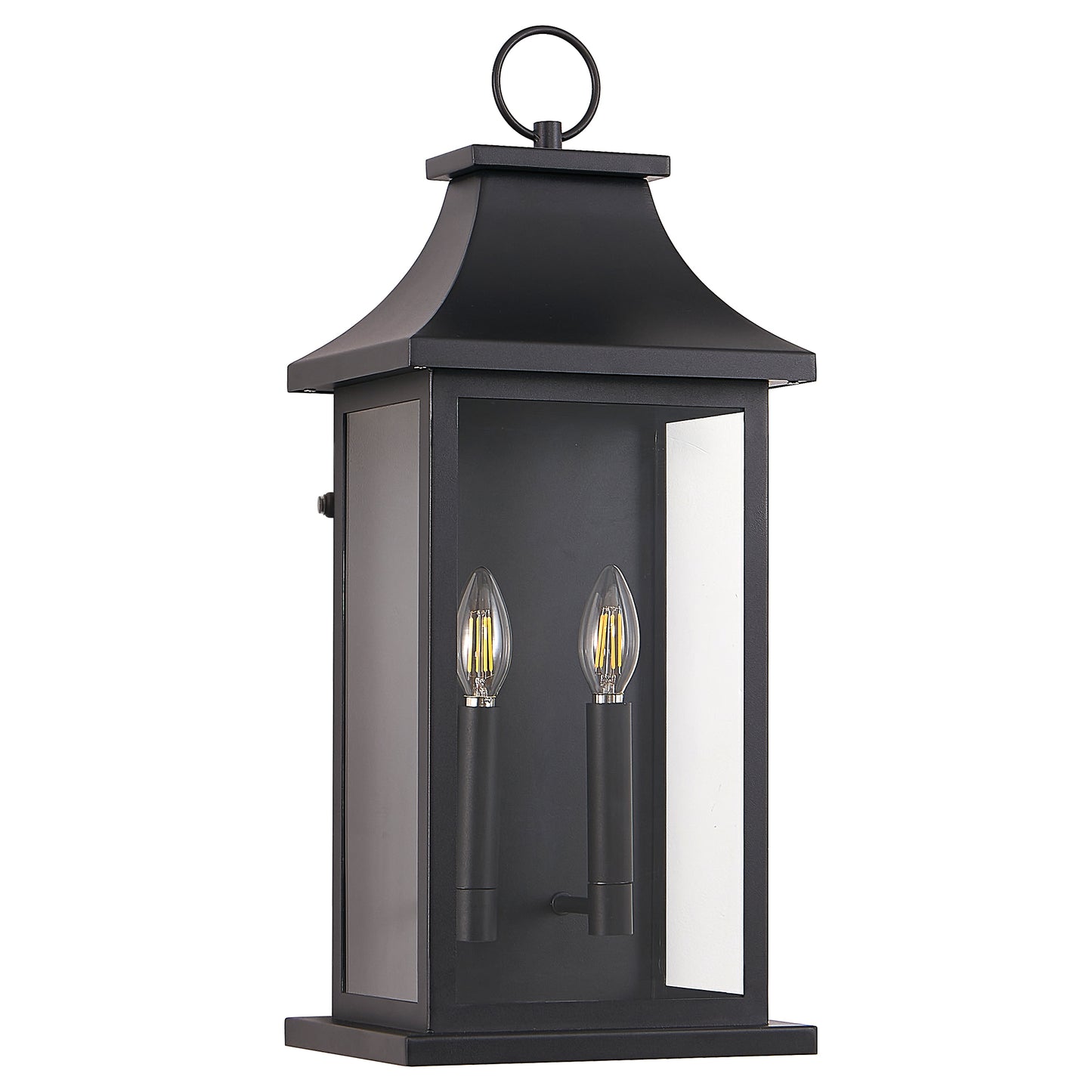 22.2" Black Dusk to Dawn Outdoor Wall Lantern - view 9