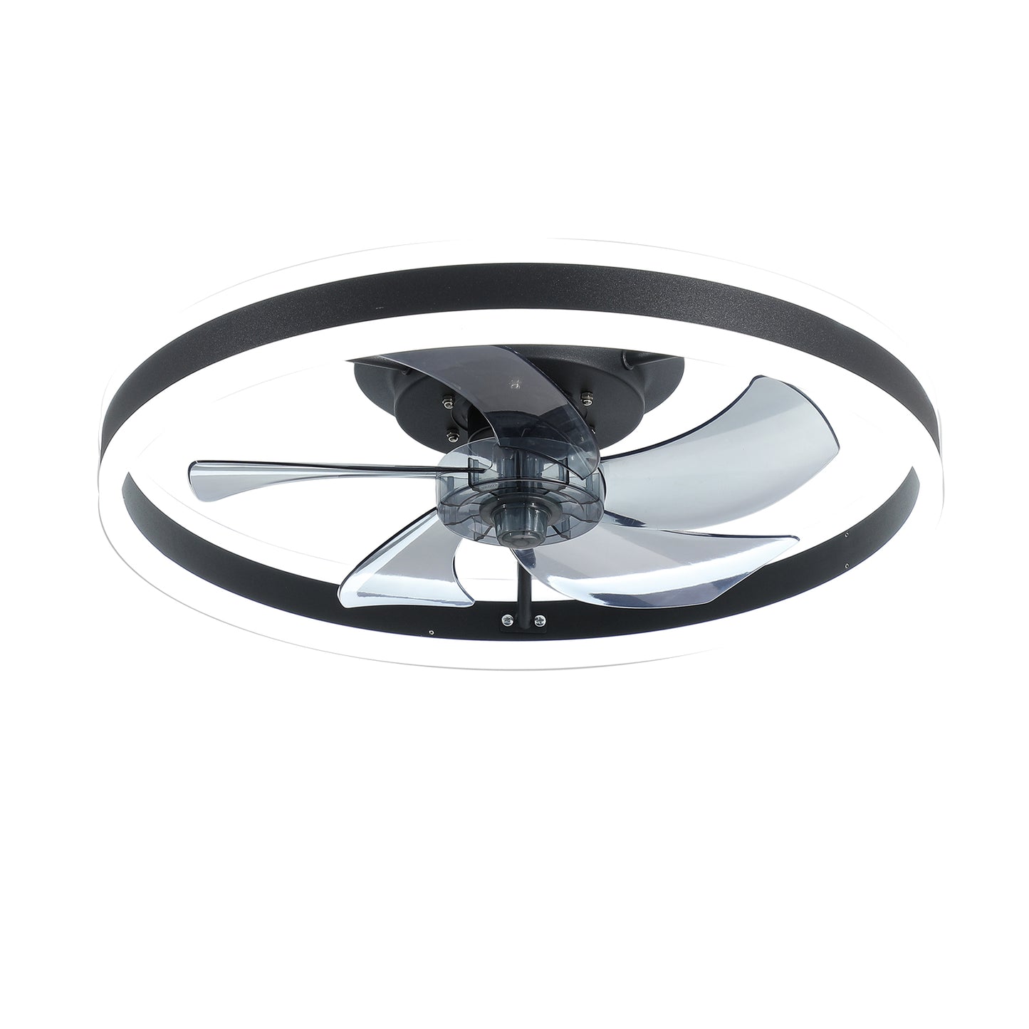20" Flush Mount Ceiling Fan with Dimmable LED & Remote - view 7