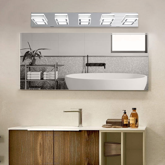 32" 5-Light Chrome Acrylic LED Vanity Wall Light - view 2