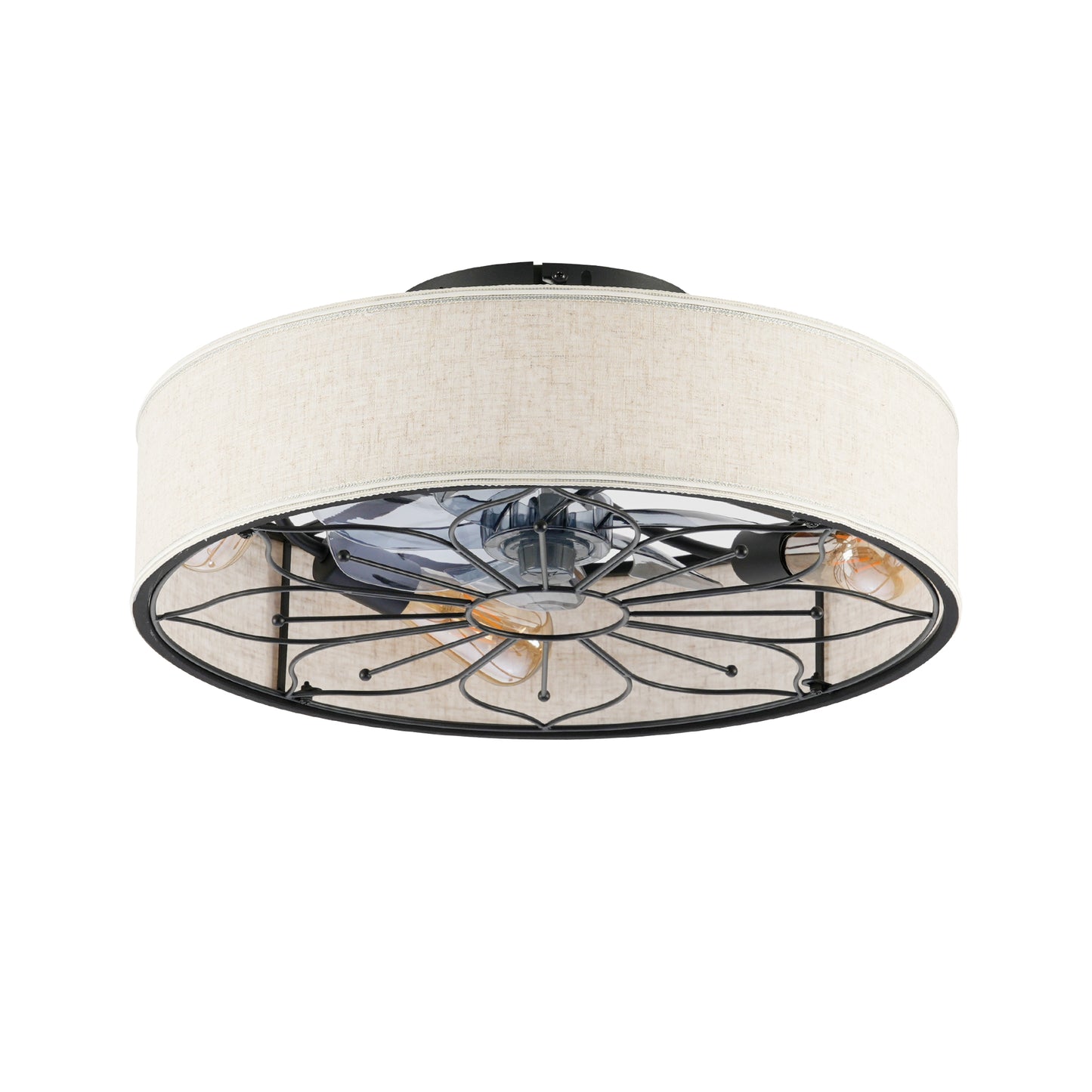 20" Lotus Fabric Bladeless Ceiling Fan with Remote - view 25