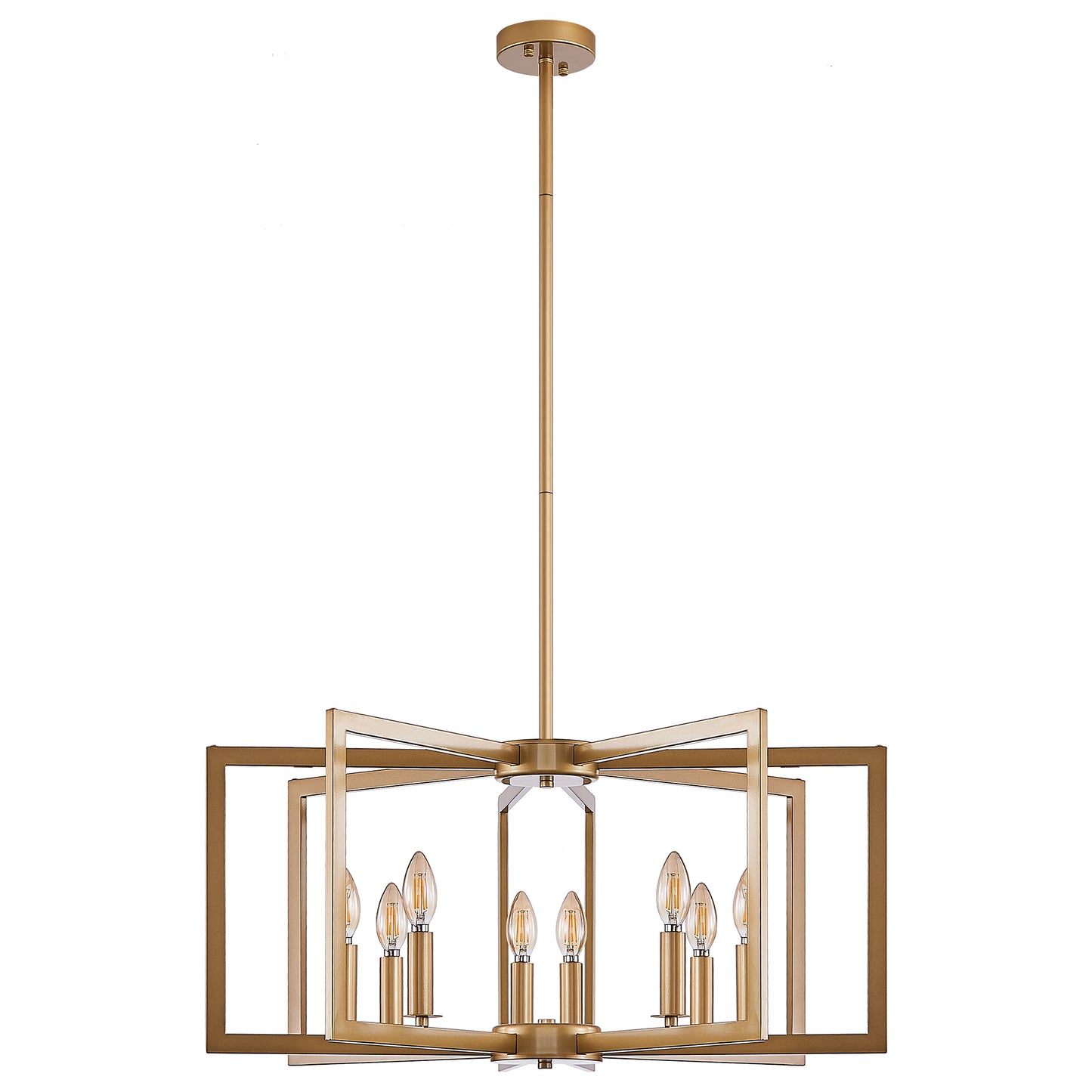 27" 8-Light Gold Geometric Chandelier - view 11