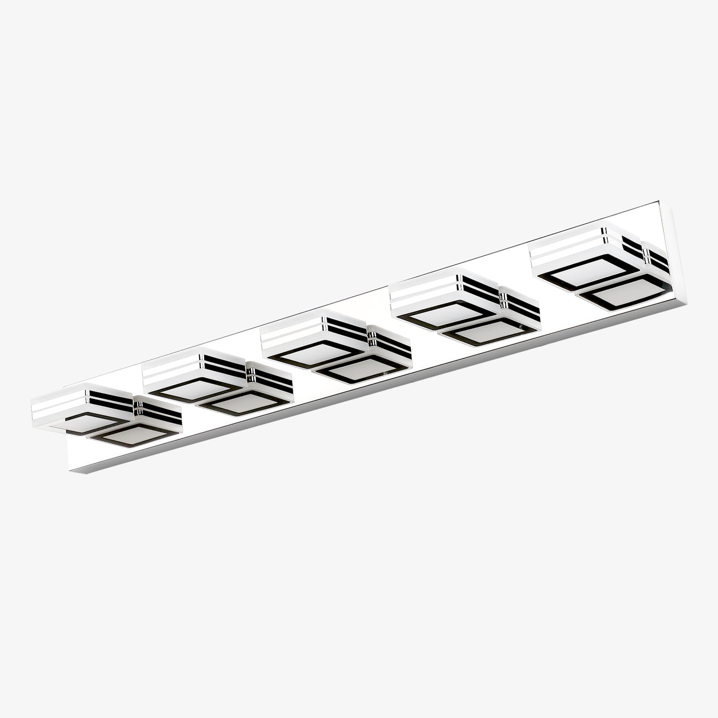 32" 5-Light Chrome Acrylic LED Vanity Wall Light - view 9
