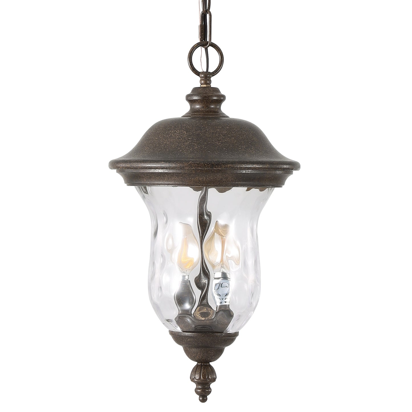 Rustic Bronze Outdoor Hanging Lantern Pendant, 19"H - view 8