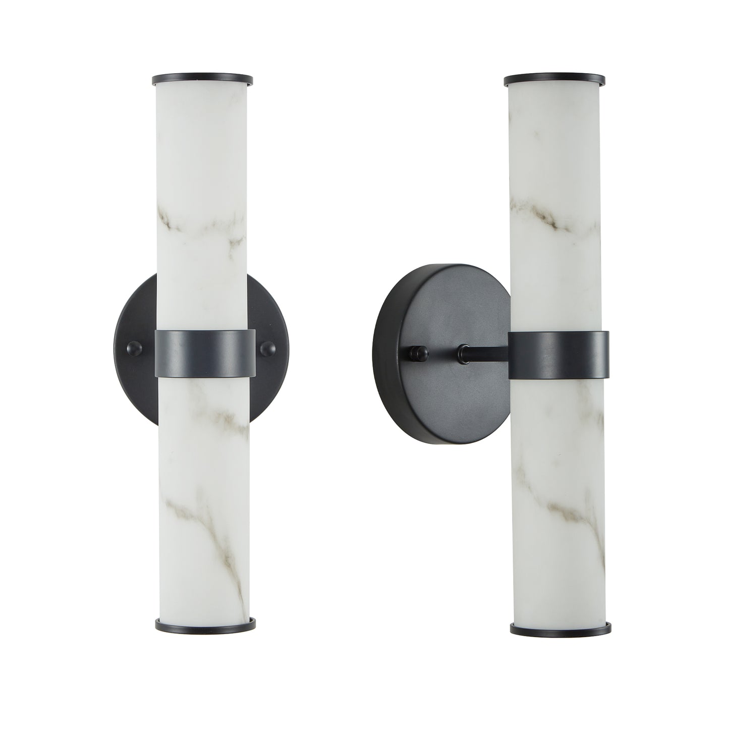 Marble Texture Wall Light with Black Frame, Set of 2 - view 14