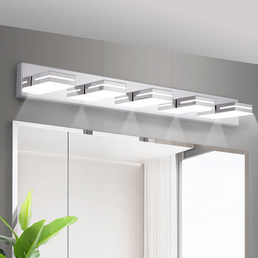 Modern 5-Light Chrome LED Vanity Light - view 2
