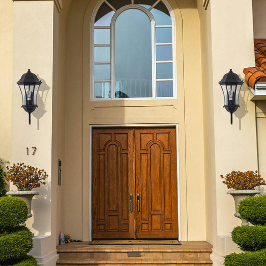 27"H Black Outdoor Wall Lantern with Dusk to Dawn Sensor - view 2