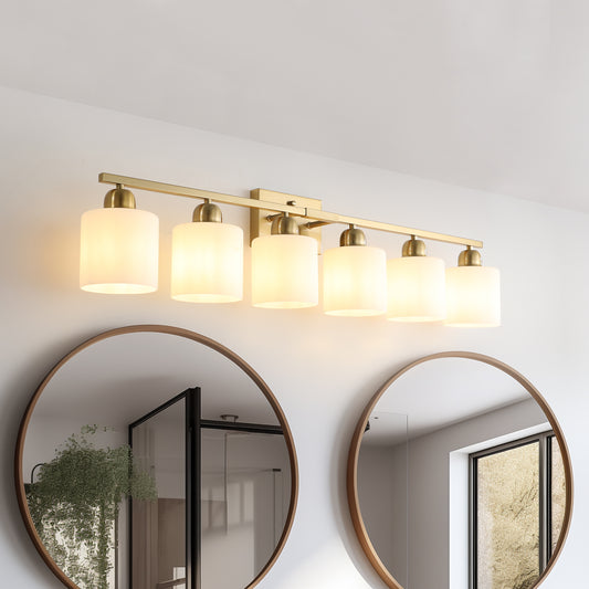 38" 6-Light Brushed Gold Vanity Wall Light - view 2