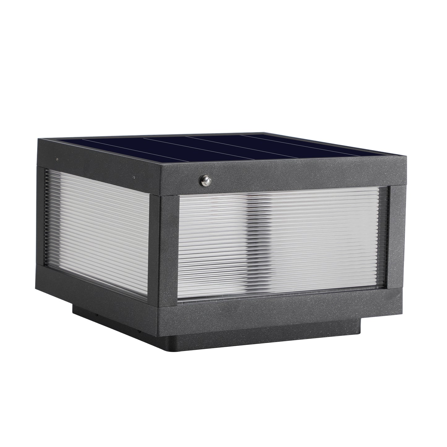12" Black Solar LED Outdoor Post Cap Light - view 14