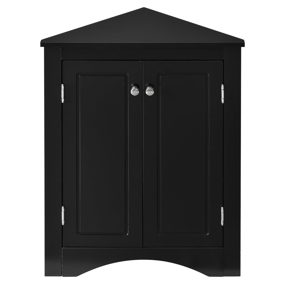 31.5" Black Corner Bathroom Cabinet with 2 Doors