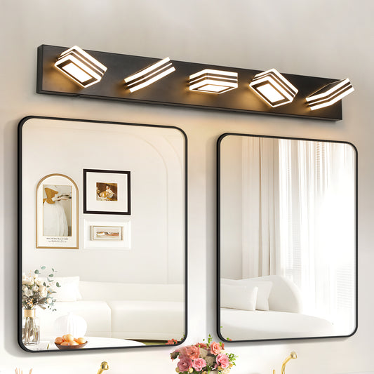 34" 5-Light Modern Black LED Vanity Light - view 2