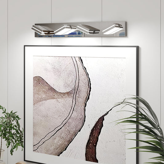 4-Light Modern Chrome LED Vanity Wall Light - view 2