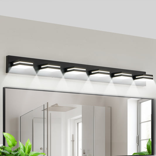 6-Light Black Minimalist LED Vanity Light - view 2