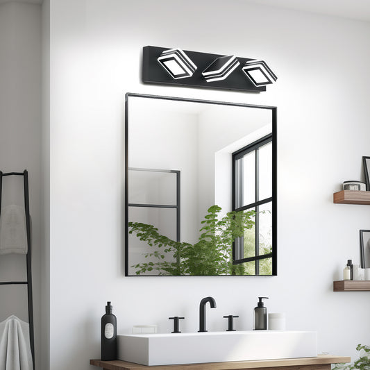 3-Light Matte Black Up & Down LED Vanity Wall Light - view 2