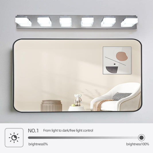 Modern 6-Light Chrome LED Vanity Light - view 2