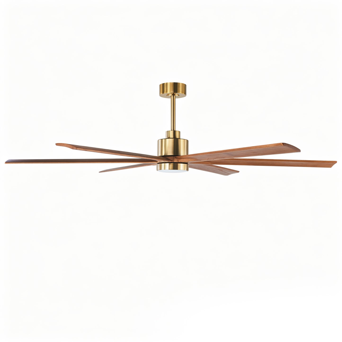 70" Gold & Walnut Solid Wood Ceiling Fan with Light - view 22