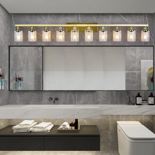 52" 10-Light Gold Bathroom Vanity Light - view 2