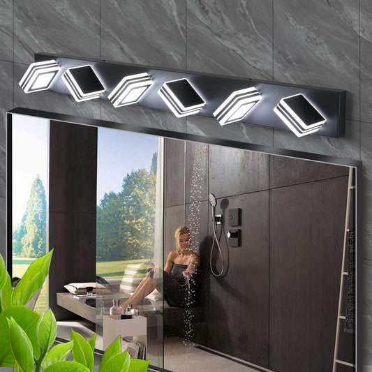 40" 6-Light Modern Black LED Vanity Light - view 2