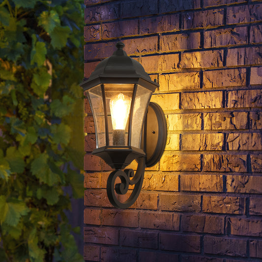 Vintage Black Outdoor Wall Lantern, Set of 2 - view 2