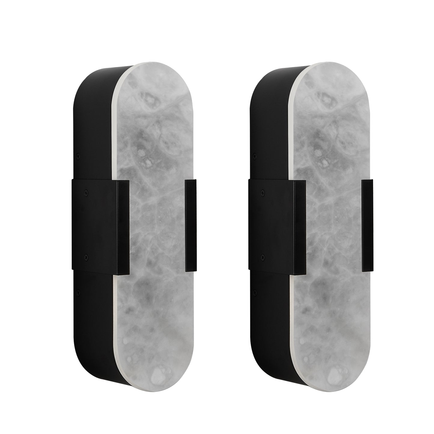 13.8" Black Marble Wall Sconce, Set of 2 - view 10