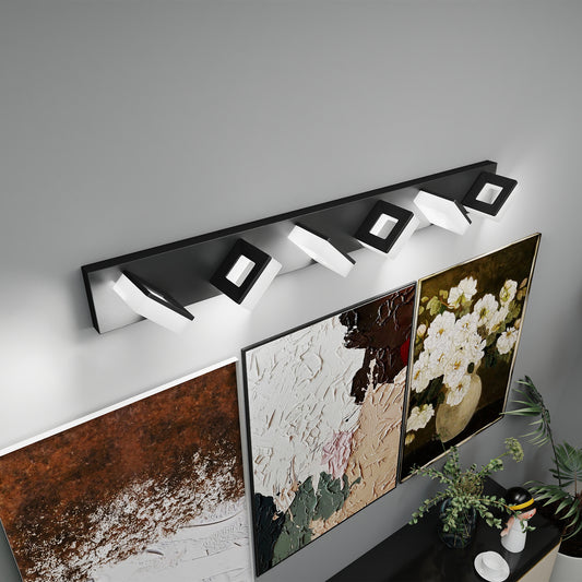 39" 6-Light Matte Black LED Acrylic Vanity Light - view 2