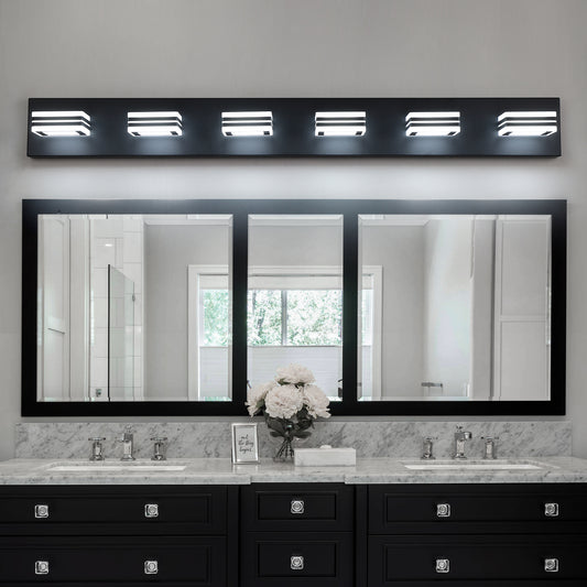 39" 6-Light Black Acrylic LED Vanity Light - view 2