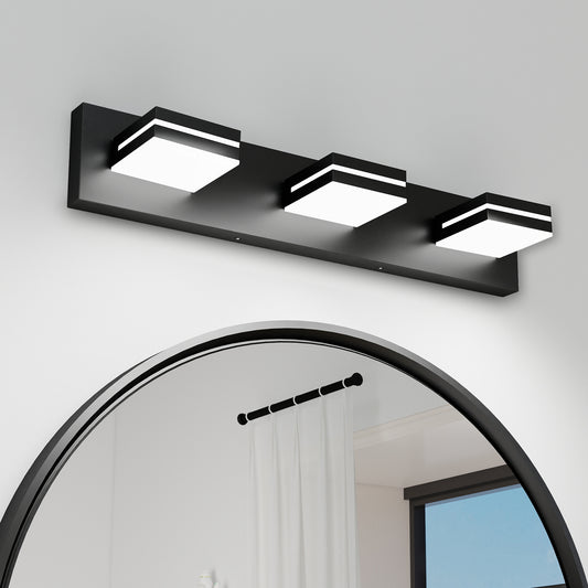 3-Light Black Minimalist LED Vanity Light - view 2