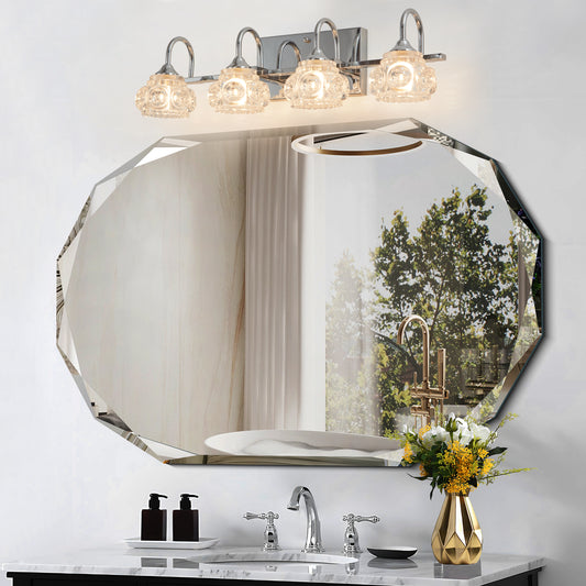 23" 4-Light Nickel Vintage Crystal Vanity Light - view 2