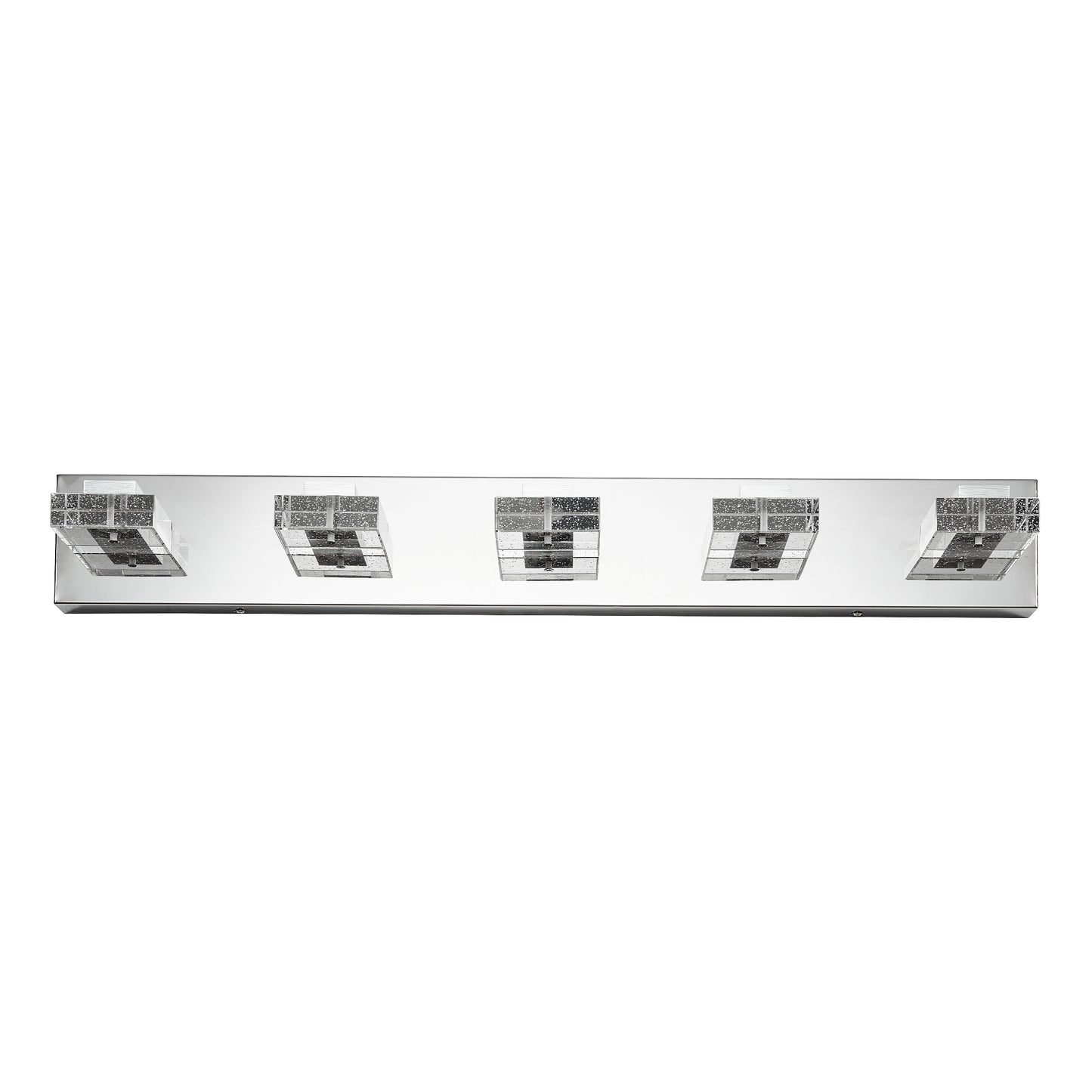 31" 5-Light Chrome LED Vanity Light with Acrylic Shades - view 9