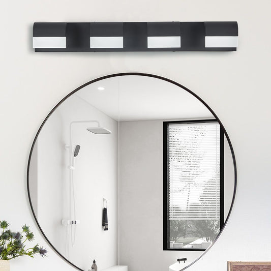 4-Light Matte Black Acrylic Vanity Light - view 2