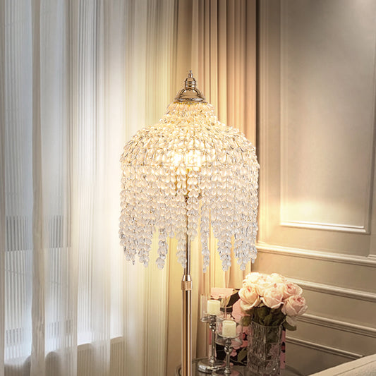 3-Light Gold Waterfall Crystal Floor Lamp - view 2