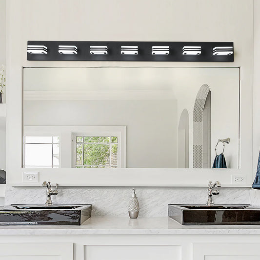 45" 7-Light Black LED Vanity Wall Light - view 2