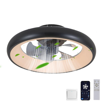 20" Black Smart Ceiling Fan with Dimmable LED - view 9