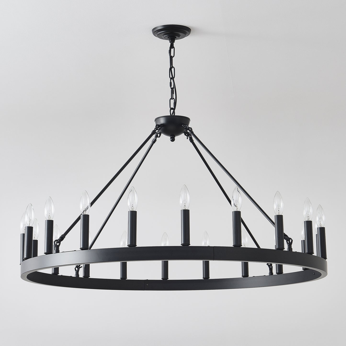 39.4" 20-Light Wagon Wheel Farmhouse Chandelier - view 13
