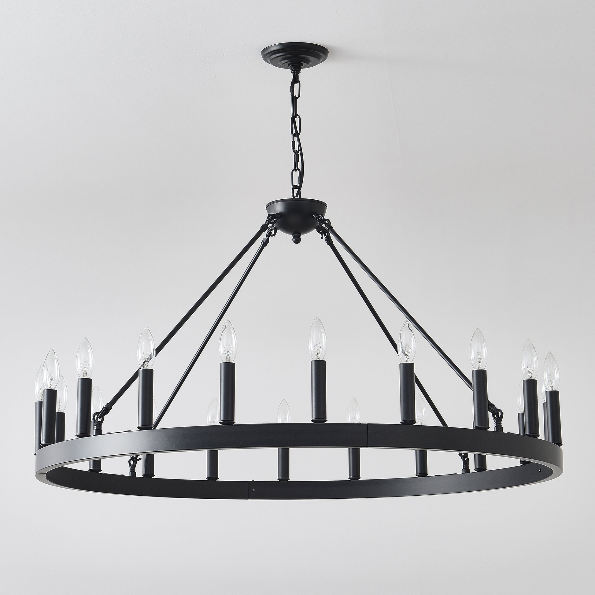 39.4" 20-Light Wagon Wheel Farmhouse Chandelier - view 13