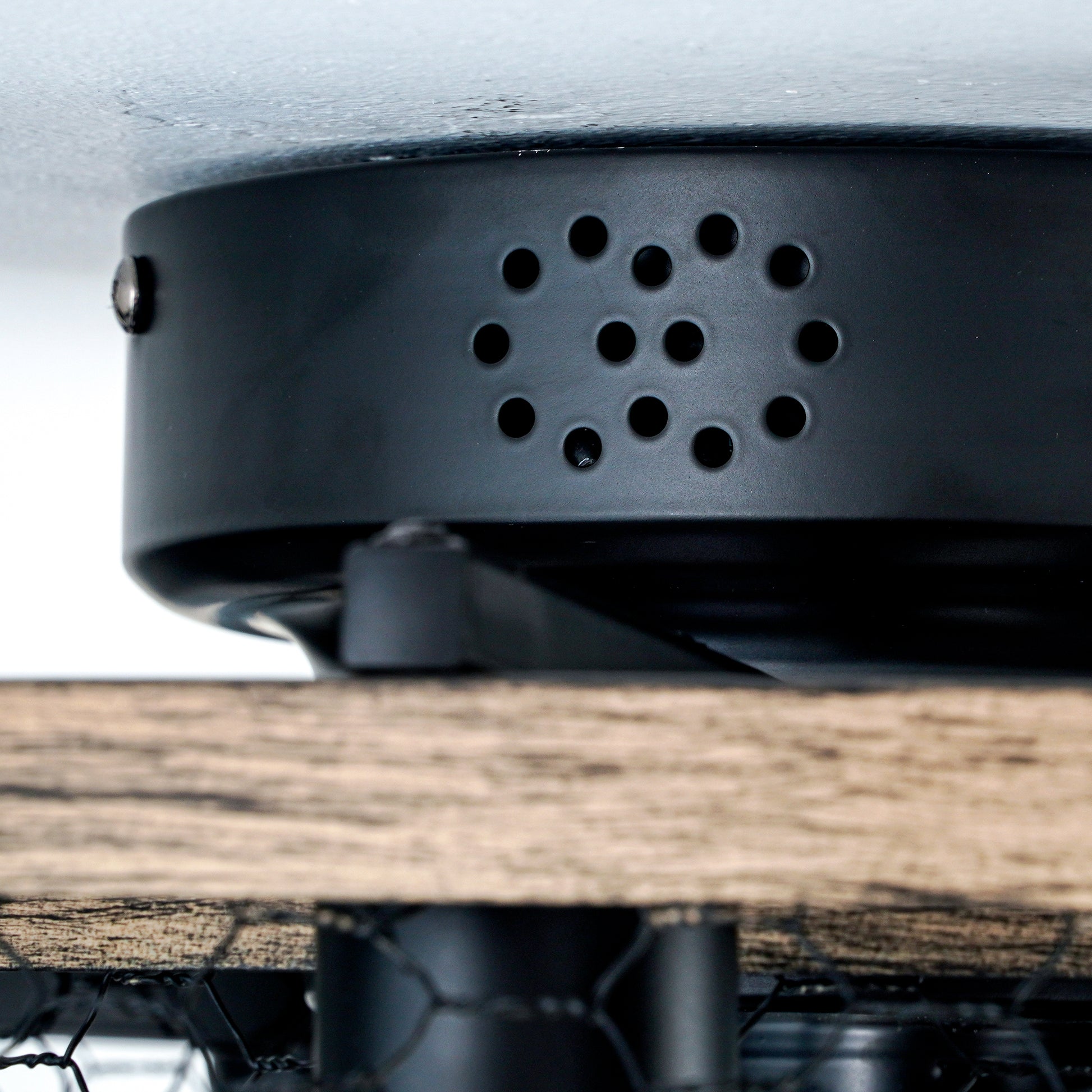 20" Matte Black Caged Ceiling Fan with Remote - view 17
