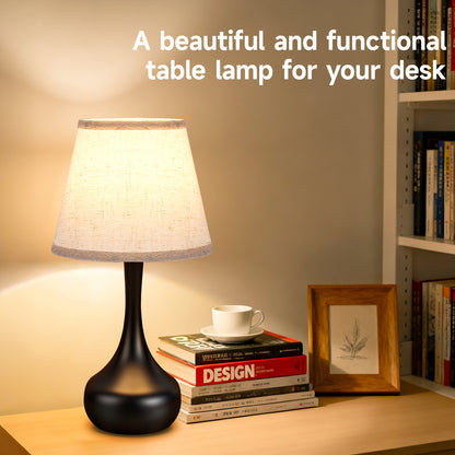 Black Dimmable Bedside Table Lamp, Set of 2 - view 5