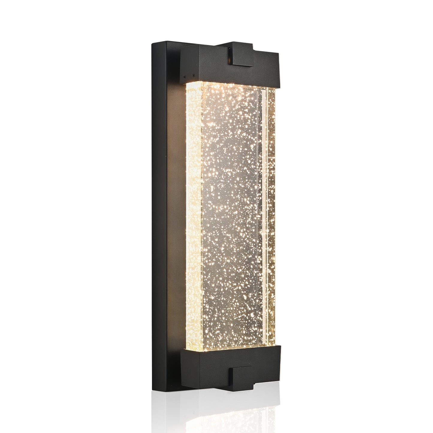 Black Bubble Crystal LED Outdoor Wall Light, 19"H - view 10