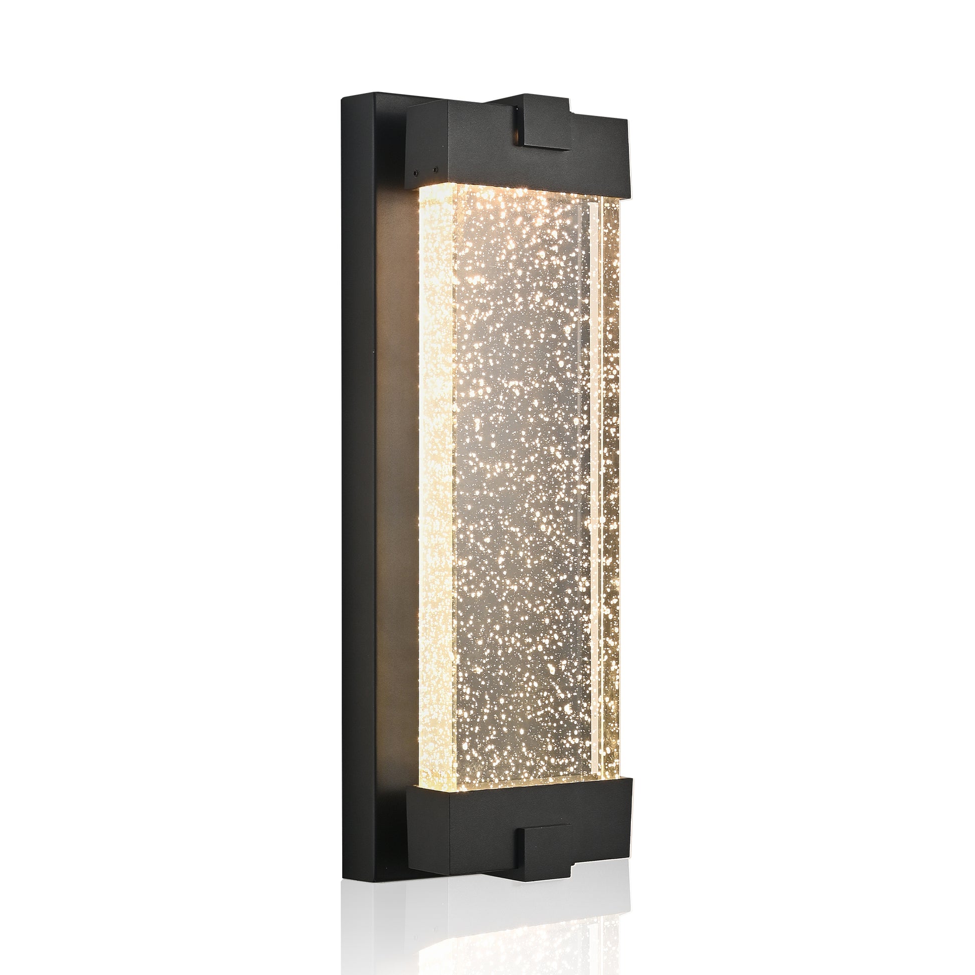 Black Bubble Crystal LED Outdoor Wall Light, 19"H - view 10