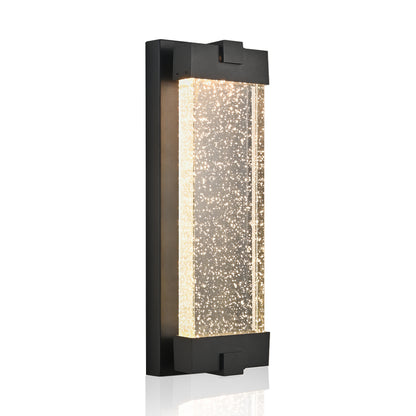 Black Bubble Crystal LED Outdoor Wall Light, 19"H - view 10
