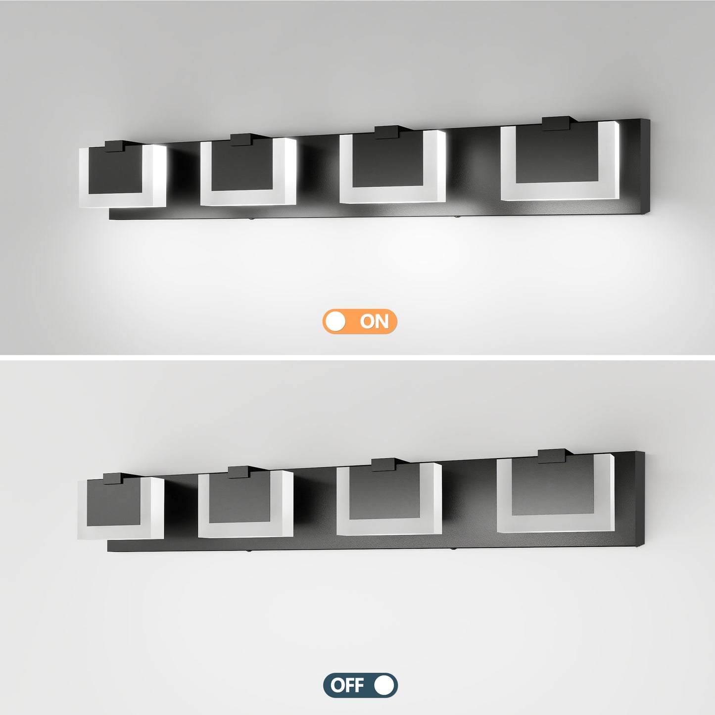 4-Light Black Up & Down LED Vanity Light - view 5