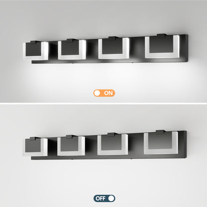 4-Light Black Up & Down LED Vanity Light - view 5