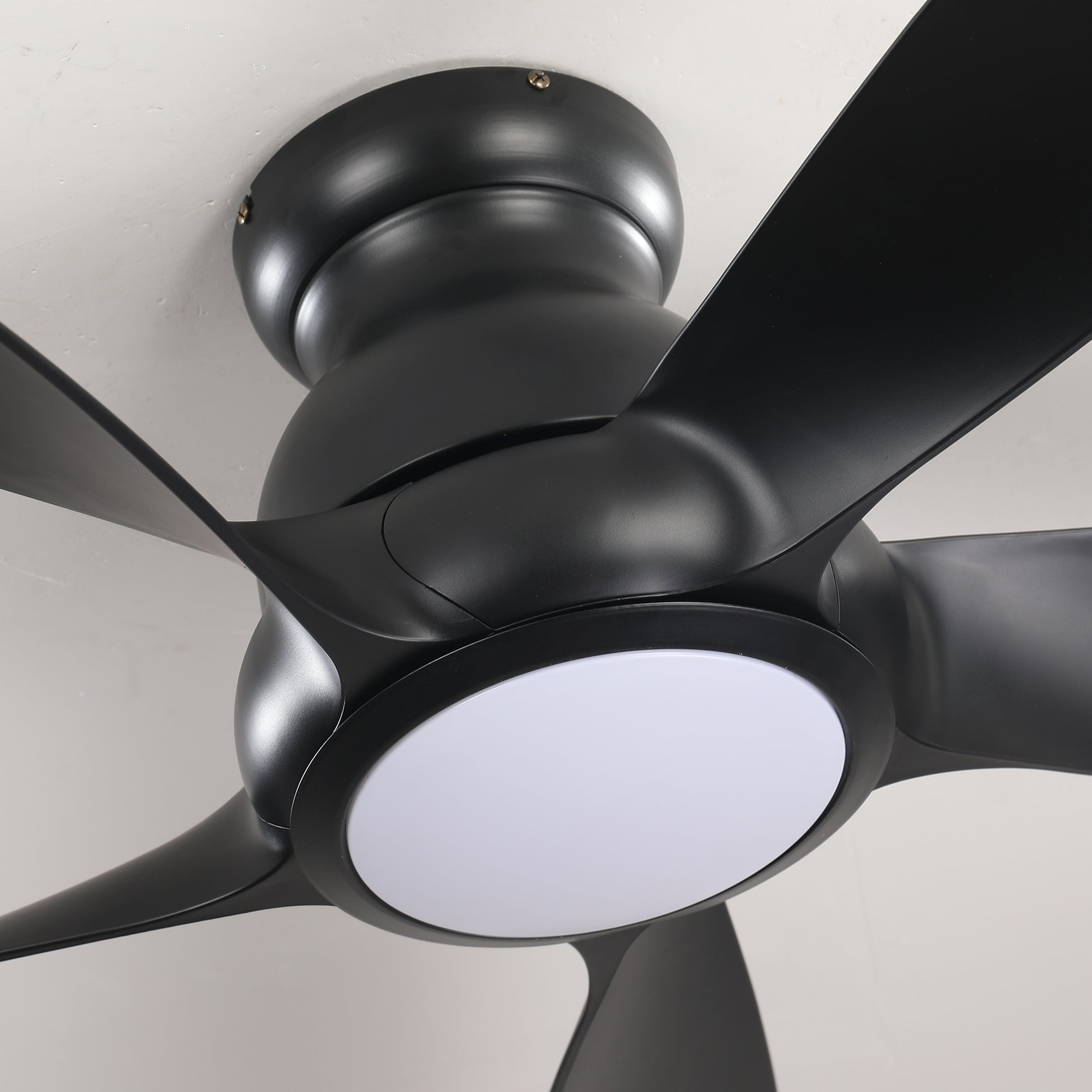 56" Matte Black 5-Blade Ceiling Fan with Remote - view 19
