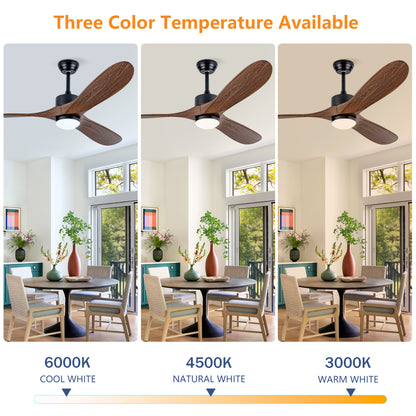 60" Matte Black Ceiling Fan with LED Light - view 8
