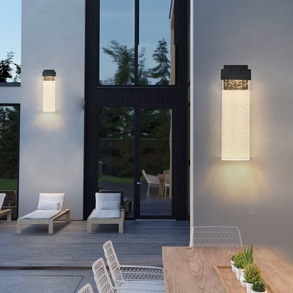 Black Bubble Crystal LED Outdoor Wall Light, 18"H - view 9