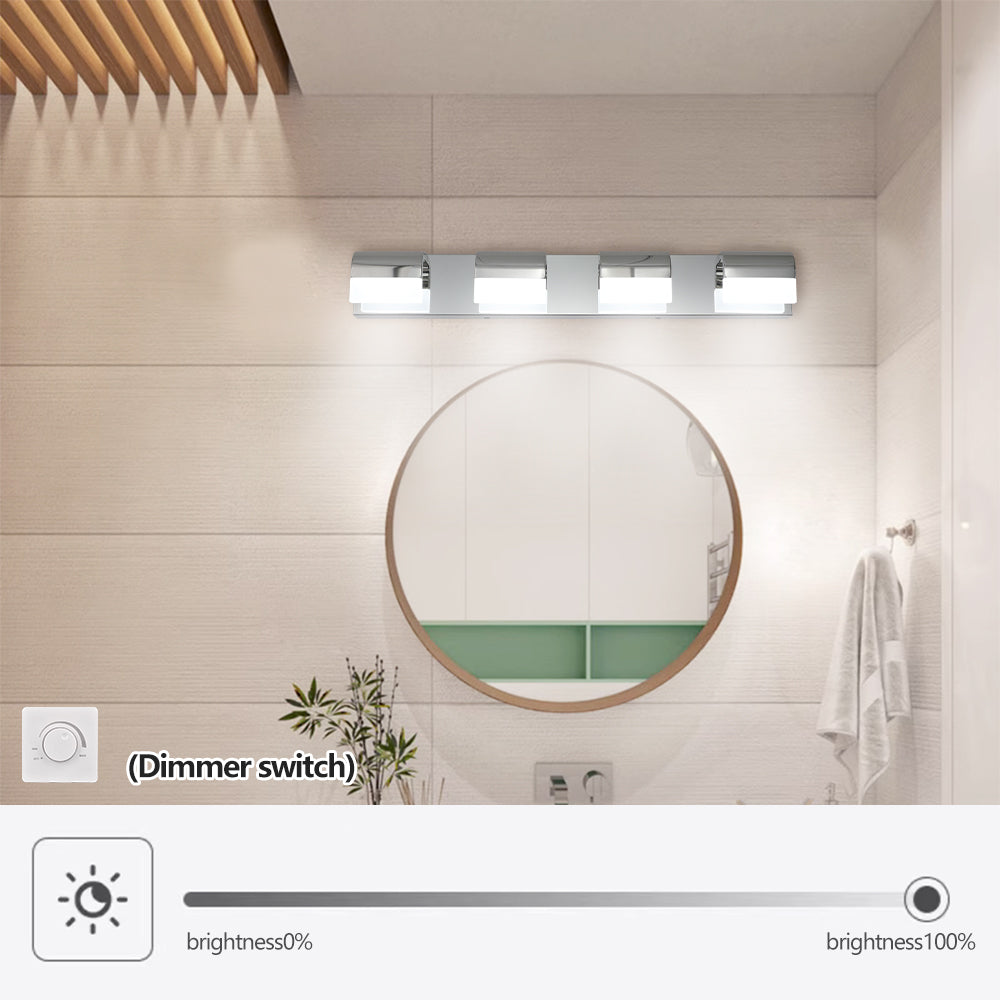 4-Light Chrome LED Bathroom Vanity Light - view 2