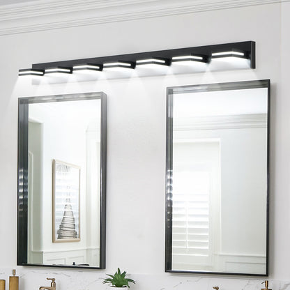 7-Light Black Minimalist LED Vanity Light - view 3