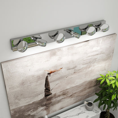 43" Modern 6-Light Chrome LED Vanity Light - view 2