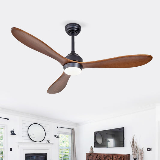 52" Black Reversible Ceiling Fan with Light - view 2