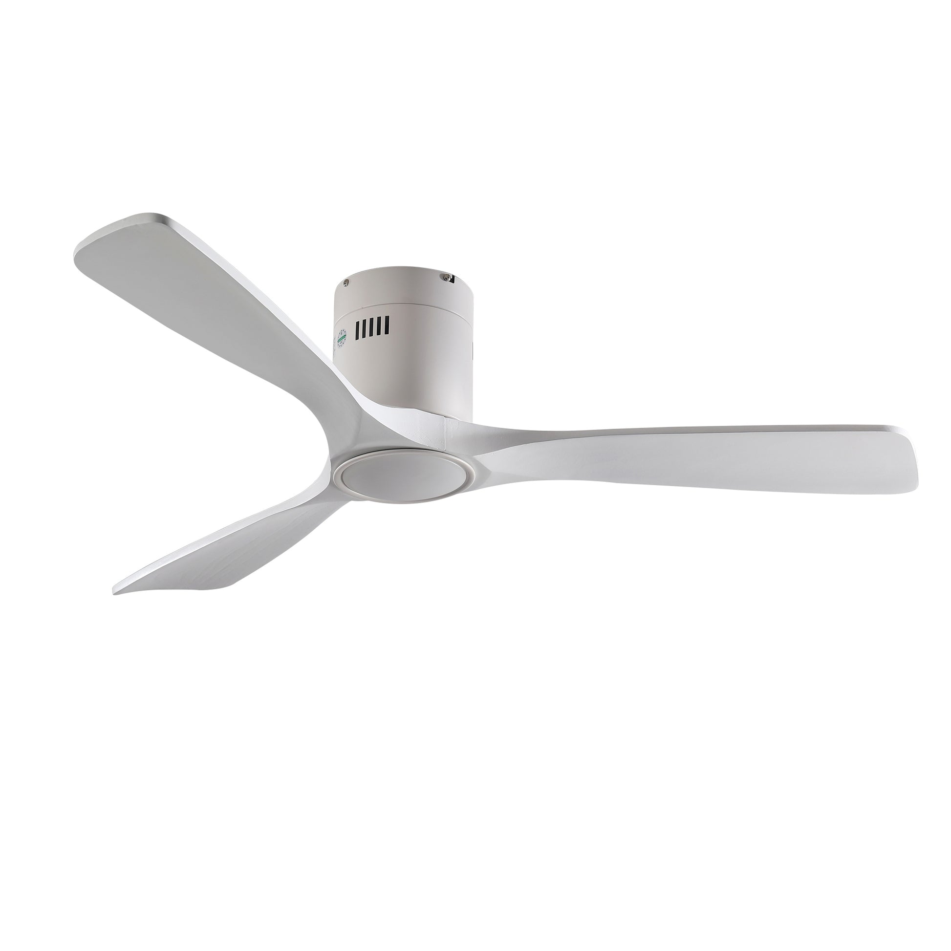 52" Matte White Solid Wood Ceiling Fan with Dimmable LED - view 17